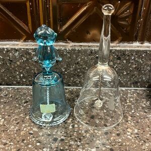 Blue vintage kewpie doll bell